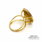 Fine Carved Citrine and Diamond Ring