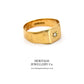 Engraved Diamond Gypsy Ring