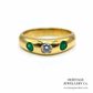 Vintage Emerald and Diamond Gypsy Ring