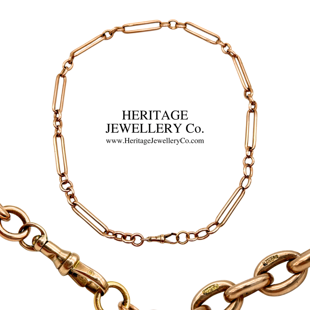 Antique Rose Gold Albert Chain in 9ct Rose Gold