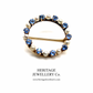 Vintage Sapphire & Pearl Brooch
