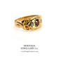 Edwardian Garnet and Diamond Gypsy Ring