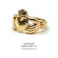 Heavy Vintage Gold Claddagh Ring