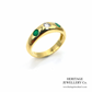 Vintage Emerald and Diamond Gypsy Ring
