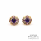 Vintage Amethyst and Tourmaline Stud Earrings