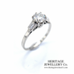 Diamond Solitaire Ring with Baguette Shoulders