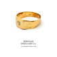 Engraved Diamond Gypsy Ring