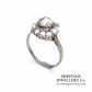French Rose Cut Diamond Cluster Ring