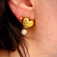 Vintage Tiffany & Co Cupid Arrow Heart Earrings with Pearl Drops