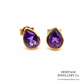 Vintage Amethyst Stud Earrings
