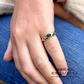 Vintage Emerald and Diamond Gypsy Ring