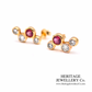 Pink Tourmaline & Diamond Stud Earrings