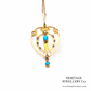 Edwardian Turquoise & Pearl Pendant and Chain (9ct)
