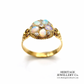 Antique Opal and Diamond Cluster Ring