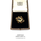 Large Gold & Oval Citrine Brooch