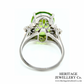 RESERVED - Peridot and Diamond Dress Ring (Platinum)