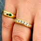 Vintage Emerald and Diamond Gypsy Ring