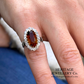 Antique Citrine and Diamond Cluster Ring