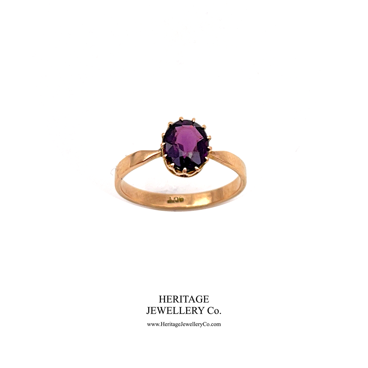 Antique Amethyst Solitaire Ring