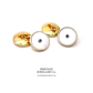 Antique Cufflinks set with Mother of Pearl and Sapphire