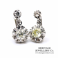 French Diamond Drop Dormeuse Earrings