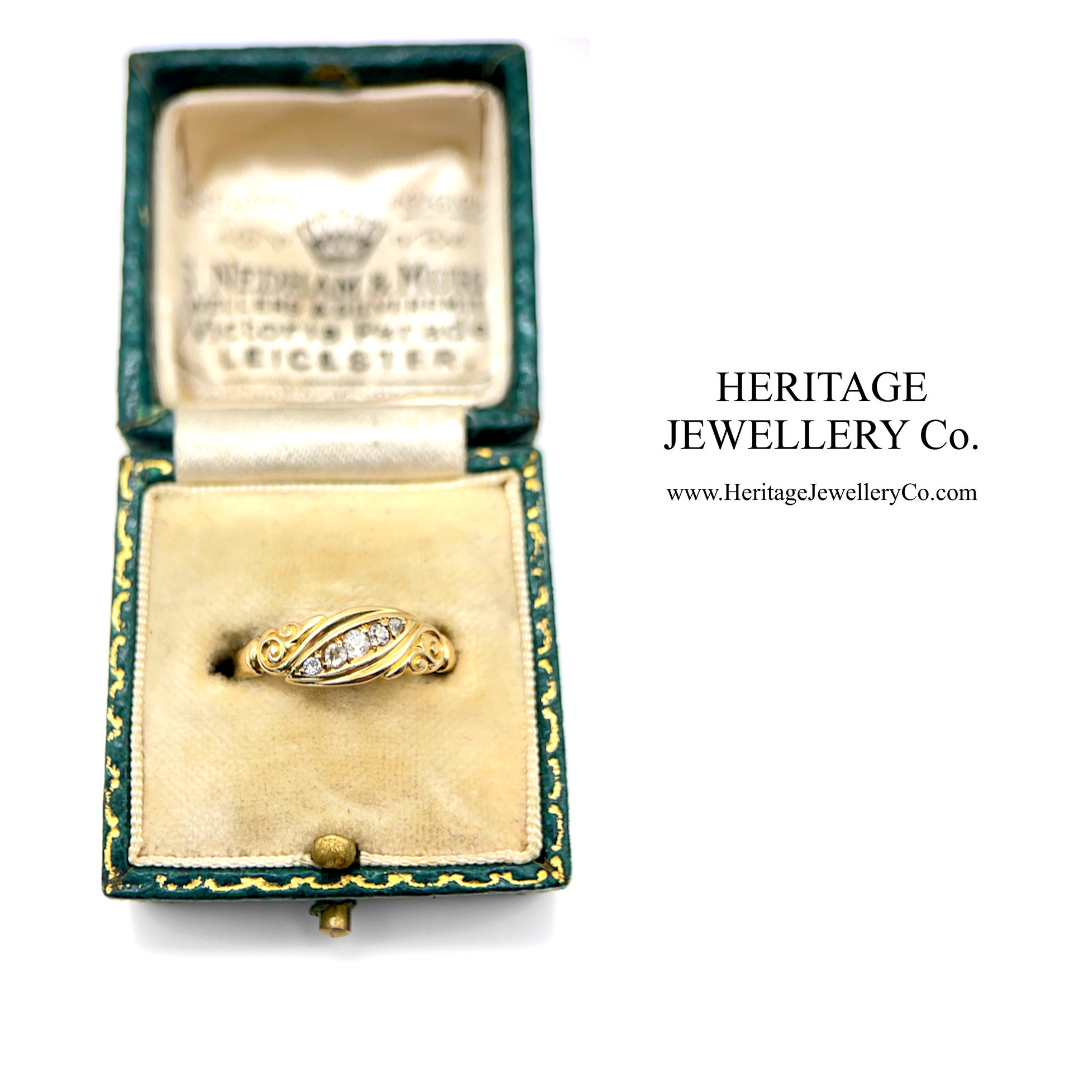 Antique Edwardian Diamond Gypsy Ring (18ct gold; c.1901)
