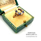 Antique Sapphire and Diamond Horseshoe Ring (c. 1890-1900)