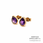 Vintage Amethyst Stud Earrings