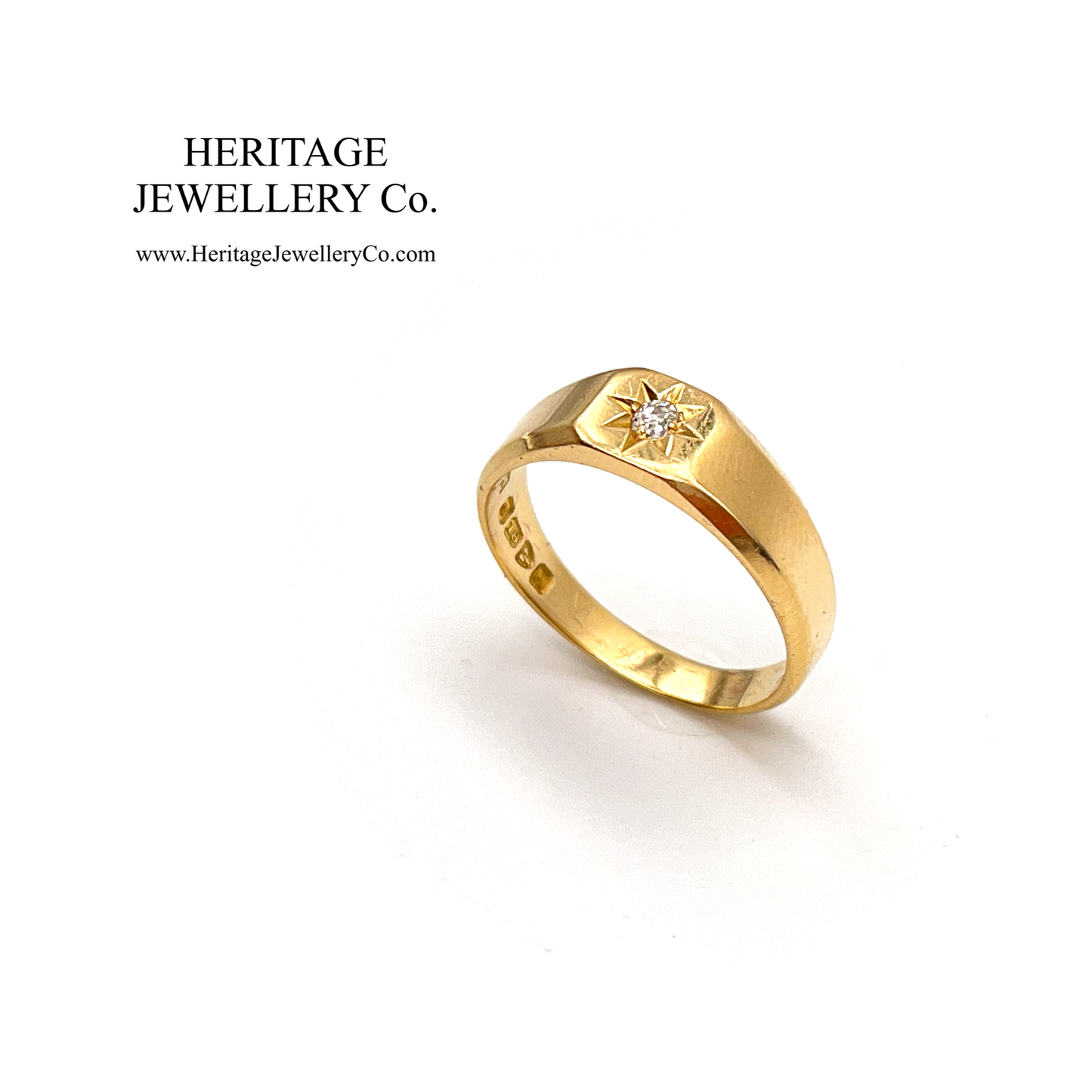 Heavy Edwardian Diamond Gypsy Ring (c.1909)