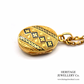 Antique French Gold, Garnet and Enamel Locket (18ct gold)