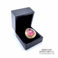 Cabochon Pink Tourmaline and Diamond Ring
