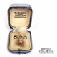 Art Nouveau Red and Green Garnet Ring