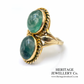 Edwardian Double Cabochon Emerald Ring