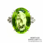 RESERVED - Peridot and Diamond Dress Ring (Platinum)