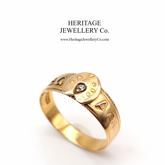Antique Victorian Diamond Regard Ring (18ct gold; c. 1885)