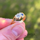 Antique Sapphire & Diamond Heart Ring (18ct gold)