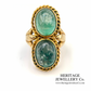 Edwardian Double Cabochon Emerald Ring