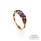 Antique Garnet and Diamond 5-Stone Ring (15ct; c.1860)