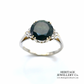 Green Sapphire and Diamond Ring