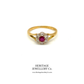 Vintage Ruby and Diamond Daisy Ring