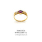 Antique Garnet and Split Pearl Ring