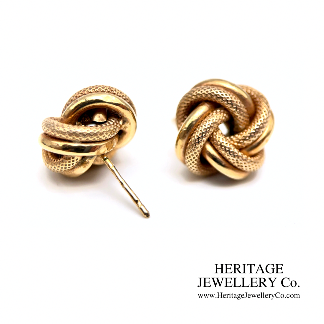 Vintage Gold Knot Earrings