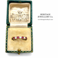 Ruby and Diamond Half Eternity Band Ring