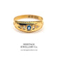 Antique Sapphire and Diamond Gypsy Ring (c. 1899)