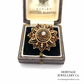 Diamond Gold Filigree Brooch
