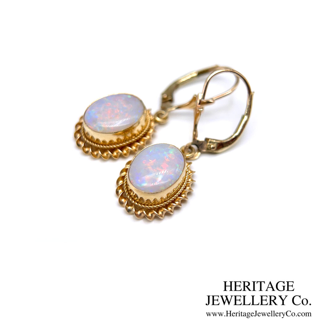 Vintage Opal Earrings (9ct gold)
