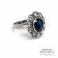 Saphire & Diamond Cluster Ring