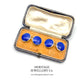 Vintage Gold and Lapis Lazuli Cufflinks with Antique Box (9ct gold)