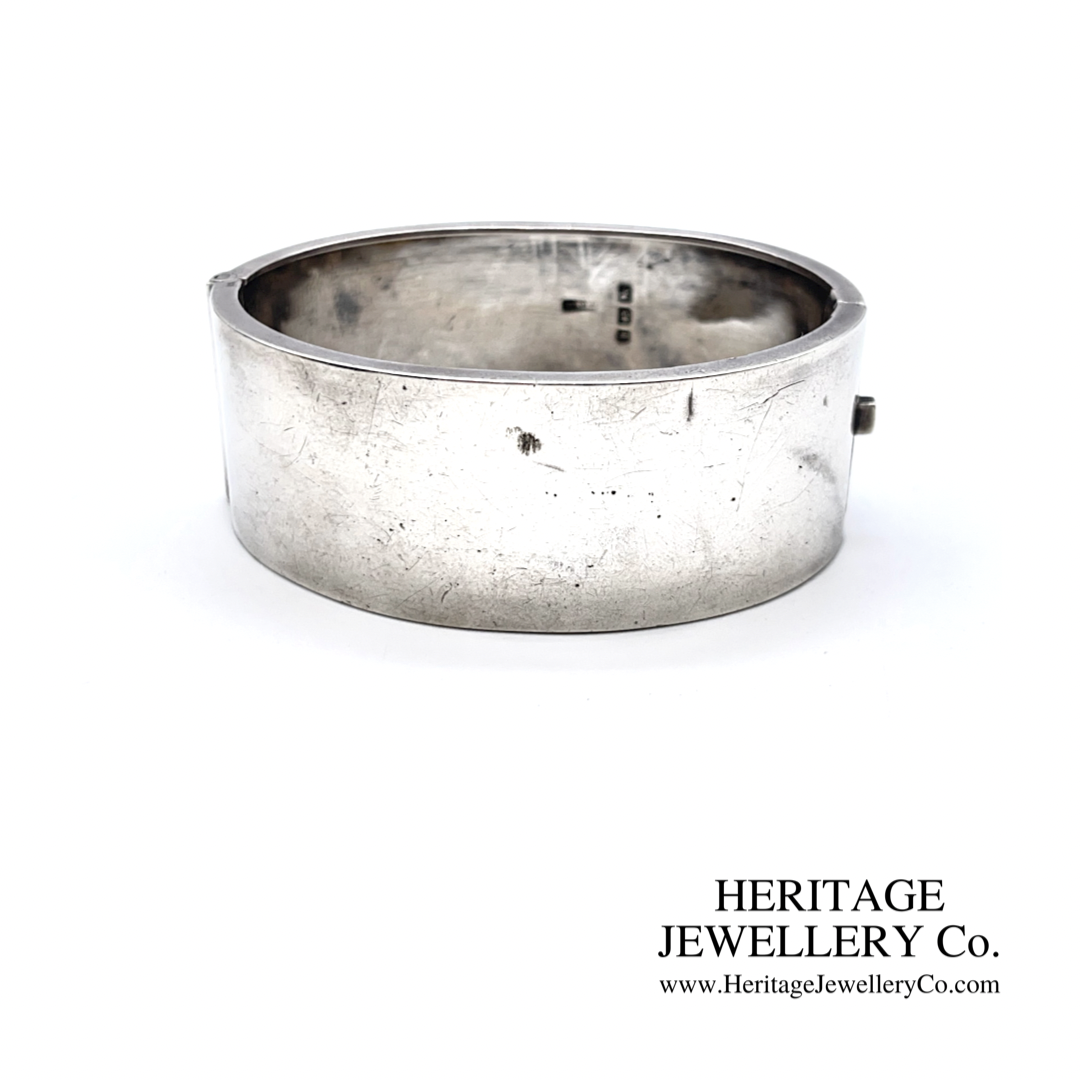 Antique Victorian Silver Bangle Bracelet