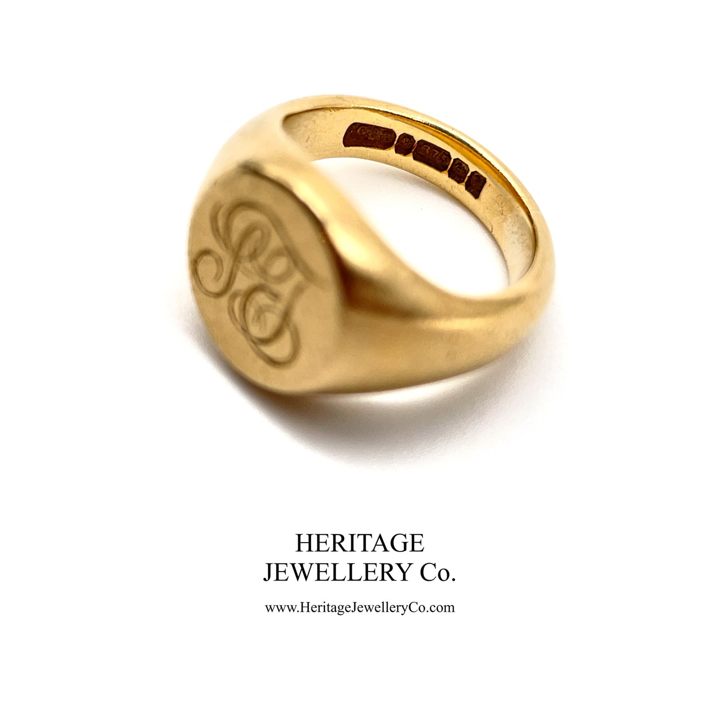 Heavy Vintage Gold Signet Ring (9ct Gold)